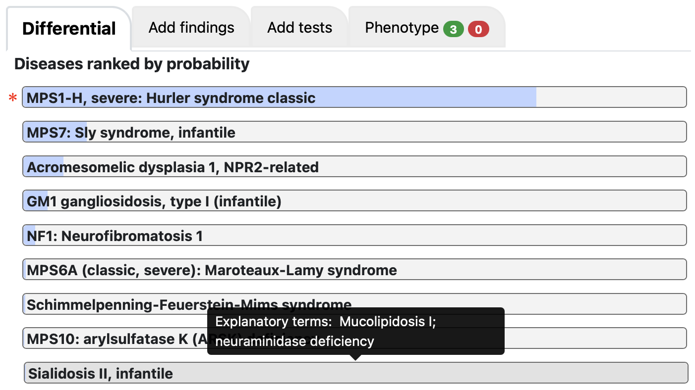 Dashboard how to: iteratively refine the differential diagnosis ...